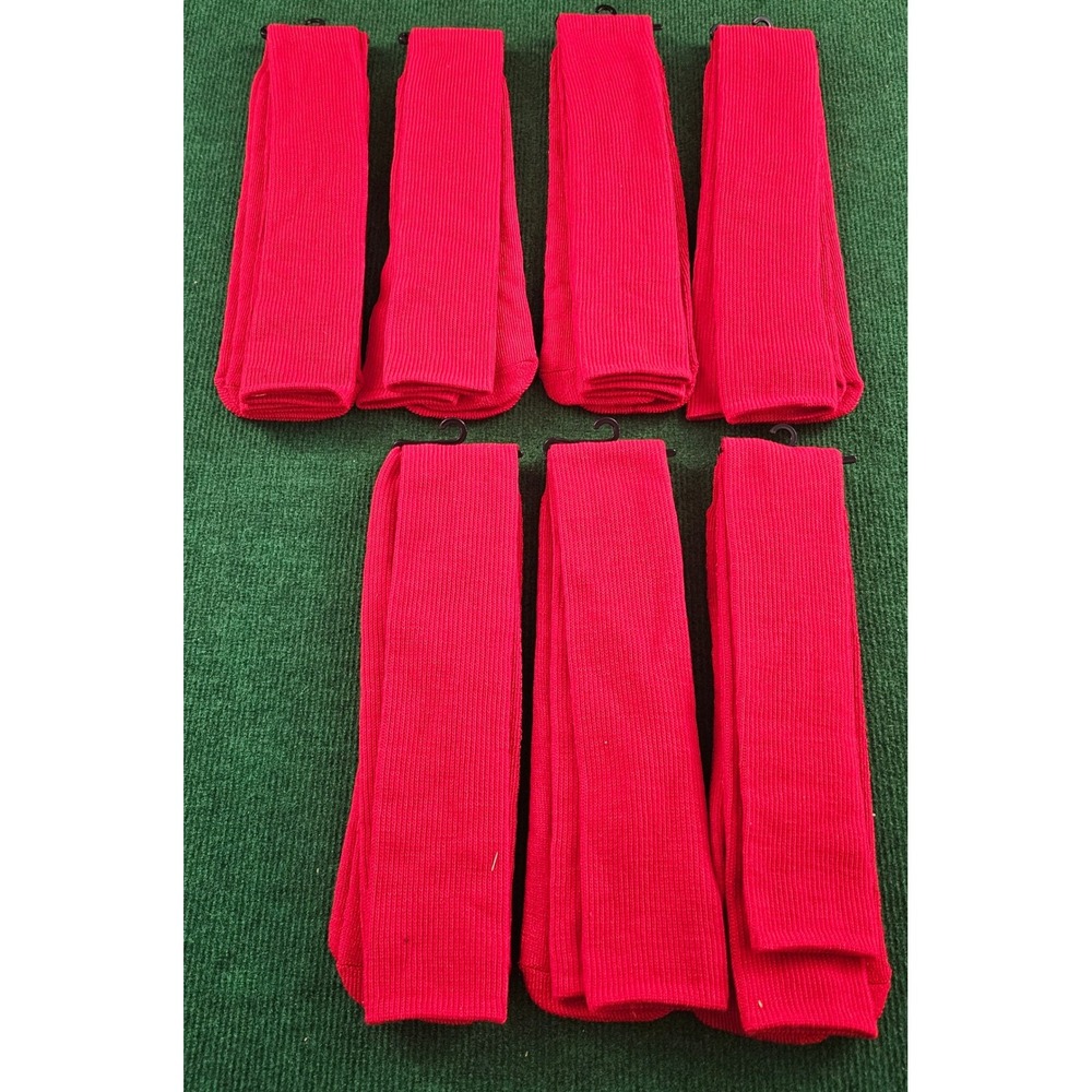 Lot of 7 Red Knee High Socks Athletic Sports Performance